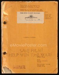 1a051 DANGEROUS PARTNERS script June 8, 1943, screenplay by Marion Personnet!