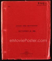 1a052 DAVID & BATHSHEBA revised final script September 12, 1950, screenplay by Philip Dunne!