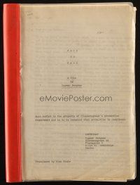 1a065 FACE TO FACE script 1976 screenplay by Ingmar Bergman!
