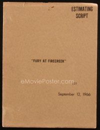 1a072 FIRECREEK estimating script September 12, 1966, screenplay by Calvin Clements, working title!