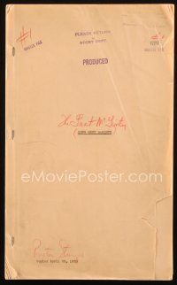 1a085 GREAT McGINTY script April 28, 1939, screenplay by Preston Sturges, Down Went McGinty!