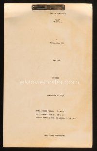 1a091 GUS cutting continuity script May 1976, screenplay by Arthur Alsberg & Don Nelson, Disney!