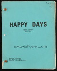 1a092 HAPPY DAYS final draft TV script October 31, 1975, from the episode Beauty Contest!