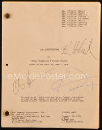 1a108 L.A. CONFIDENTIAL signed revised draft script Feb 12, 1996 by Helgeland, Hanson & Ellroy!