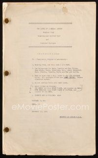 1a122 LIVES OF A BENGAL LANCER release dialogue script 1935, screenplay by Waldemar Young!