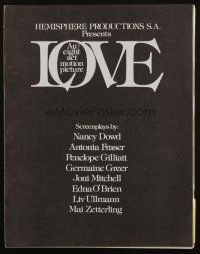 1a123 LOVE script 1982 screenplay written by EIGHT people, including Liv Ullman!