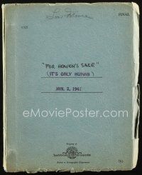 1a134 MIRACLE ON 34th STREET final draft script January 2, 1947, working title It's Only Human!
