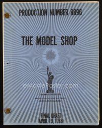 1a136 MODEL SHOP final draft script April 19, 1968, screenplay by Jacques Demy!