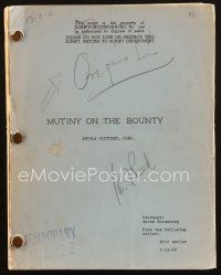 1a139 MUTINY ON THE BOUNTY script January 12, 1960, screenplay by Eric Ambler!