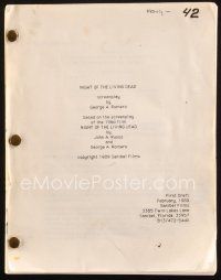 1a142 NIGHT OF THE LIVING DEAD first draft script February 1989, screenplay by George A. Romero!