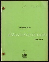 1a143 NORMA RAE revised draft script March 13, 1978, screenplay by Irving Ravetch & Harriet Frank
