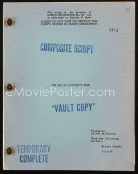 1a144 NORTH BY NORTHWEST composite script script Jul 21, 1958 Hitchcock screenplay by Ernest Lehman