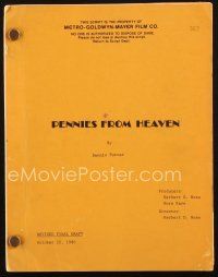 1a153 PENNIES FROM HEAVEN revised final draft script October 22, 1980, screenplay by Dennis Potter!