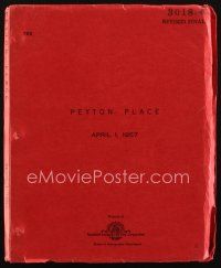 1a155 PEYTON PLACE revised final script April 1, 1957, screenplay by John Michael Hayes!