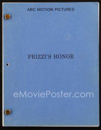 1a165 PRIZZI'S HONOR shooting script August 23, 1984, screenplay by Richard Condon & Janet Roach!