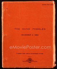 1a181 SAND PEBBLES signed revised first draft script December 2, 1963, by director Robert Wise!