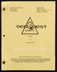 1a184 SEAQUEST DSV TV revised draft script January 03, 1995, screenplay by Carleton Eastlake, Alone