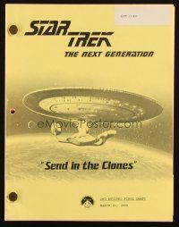 1a199 STAR TREK: THE NEXT GENERATION TV revised final draft script Mar 10, 1989 Send in the Clones!