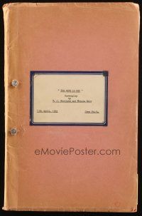 1a228 VINTAGE script April 13, 1955, screenplay by T.J. Morrison and Ursula Keir, The Wine is Red!