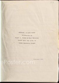 1a064 ENEMIES A LOVE STORY revised script February 1989, screenplay by Roger L Simon & Paul Mazursky