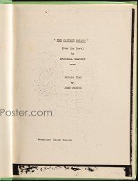 1a128 MALTESE FALCON PHOTOCOPIED final draft script 1960s screenplay by John Huston