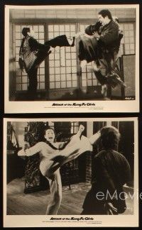 1b806 ATTACK OF THE KUNG FU GIRLS 5 8x10 stills '74 Wei Lo's Tie Wa, crazy martial arts action!