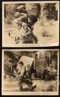 1b910 SAMSON & DELILAH 4 8x10 stills '49 Hedy Lamarr, slave Victor Mature, fighting lion!