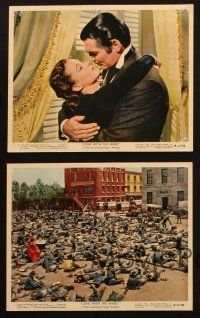 1b188 GONE WITH THE WIND 5 color 8x10 stills R67 Clark Gable, Vivien Leigh, Olivia de Havilland