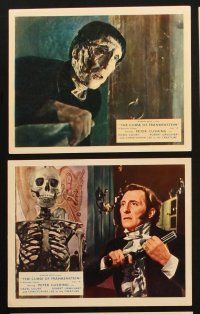 1b135 CURSE OF FRANKENSTEIN 7 color English FOH LCs '57 Peter Cushing, Christopher Lee, Hammer!