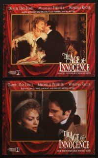 1b014 AGE OF INNOCENCE 8 8x10 mini LCs '93 Scorsese, Daniel Day-Lewis, Winona Ryder, Pfeiffer!