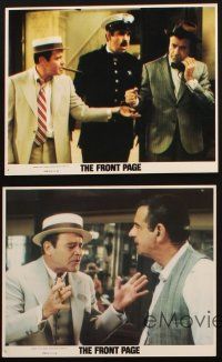 1b202 FRONT PAGE 4 8x10 mini LCs '75 Jack Lemmon & Walter Matthau, directed by Billy Wilder!