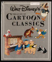 1c218 WALT DISNEY TREASURY OF CARTOON CLASSICS hardcover book '95 full-color animation images!