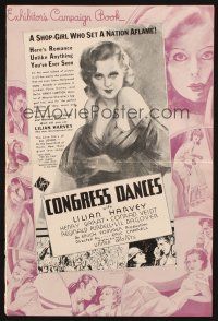 1c529 CONGRESS DANCES pressbook '32 many artwork images of sexy Lilian Harvey. Conrad Veidt!