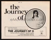 1c672 JOURNEY OF O pressbook '75 the truth of sex lies in both commitment & abandonment!