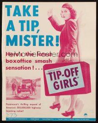 1c904 TIP-OFF GIRLS pressbook '38 Mary Carlisle, Lloyd Nolan, G-Men bare secrets of Tipoff Girls!