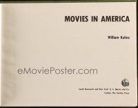 1c162 MOVIES IN AMERICA hardcover book '72 illustrated history of films from the beginning!