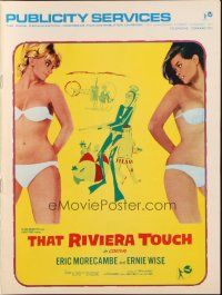 1c890 THAT RIVIERA TOUCH English pressbook '66 Morecambe, Wise, art of sexy babes in bikinis!