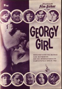 1c309 GEORGY GIRL German program '67 Lynn Redgrave, James Mason, Alan Bates, Rampling, different!