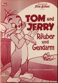 1c436 TOM UND JERRY - RAUBER UND GENDARM German program '66 wonderful images of cat & mouse!