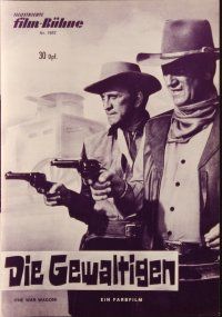 1c443 WAR WAGON German program '67 cowboys John Wayne & Kirk Douglas, different western images!