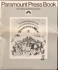 1c516 CHARLOTTE'S WEB pressbook '73 E.B. White's farm animal cartoon classic!