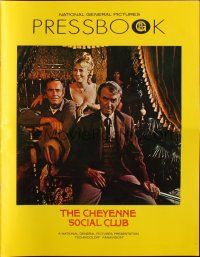 1c519 CHEYENNE SOCIAL CLUB pressbook '70 Jimmy Stewart & Henry Fonda & ladies of the night!