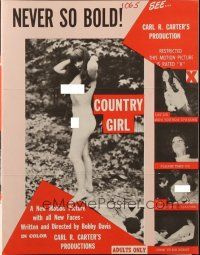 1c536 COUNTRY GIRL pressbook '68 wild & willing Marie Campbell will show you how it's done!