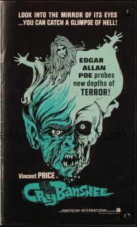 1c540 CRY OF THE BANSHEE pressbook '70 Edgar Allan Poe probes new depths of terror!