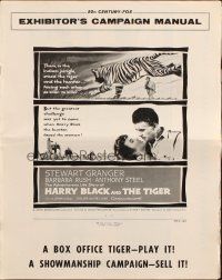 1c627 HARRY BLACK & THE TIGER pressbook '58 cool art of tiger, hunter Stewart Granger!