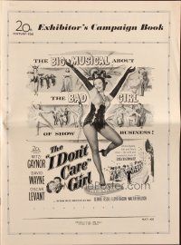 1c655 I DON'T CARE GIRL pressbook '53 great art of sexy showgirl Mitzi Gaynor!