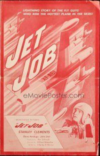 1c669 JET JOB pressbook '52 Stanley Clements, Elena Verdugo, military jet pilots!