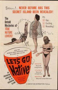 1c699 LET'S GO NATIVE pressbook '64 so gay, so exciting, so revealing, about TRUE nature lovers!