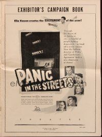 1c797 PANIC IN THE STREETS pressbook '50 Walter Jack Palance with gun, Elia Kazan film noir!