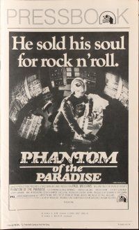 1c806 PHANTOM OF THE PARADISE pressbook '74 Brian De Palma, he sold his soul for rock n' roll!